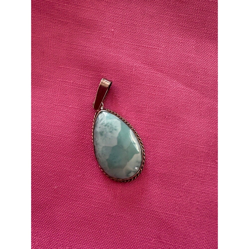 Vintage Larimar Pendant - Picture 2 of 8